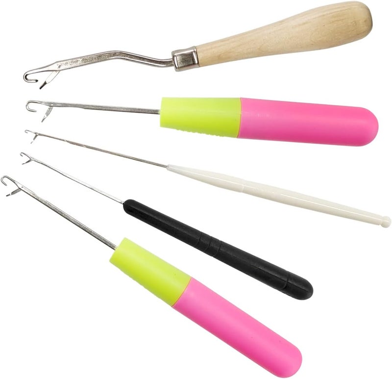 HSYMQ 5PCS Latch Hook, Different Sizes Small Crochet Hooks Needle for Hair - Image 2